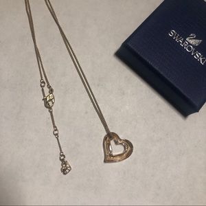 Swarovski heart necklace gold